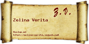 Zelina Verita névjegykártya